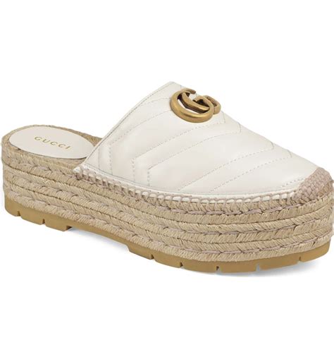 gucci pilar espadrille leather|Gucci leather platform espadrille.